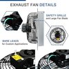 Ipower 10 Inch Shutter Exhaust Fan with Thermostat HIFANXEXHAUST10THEMOT